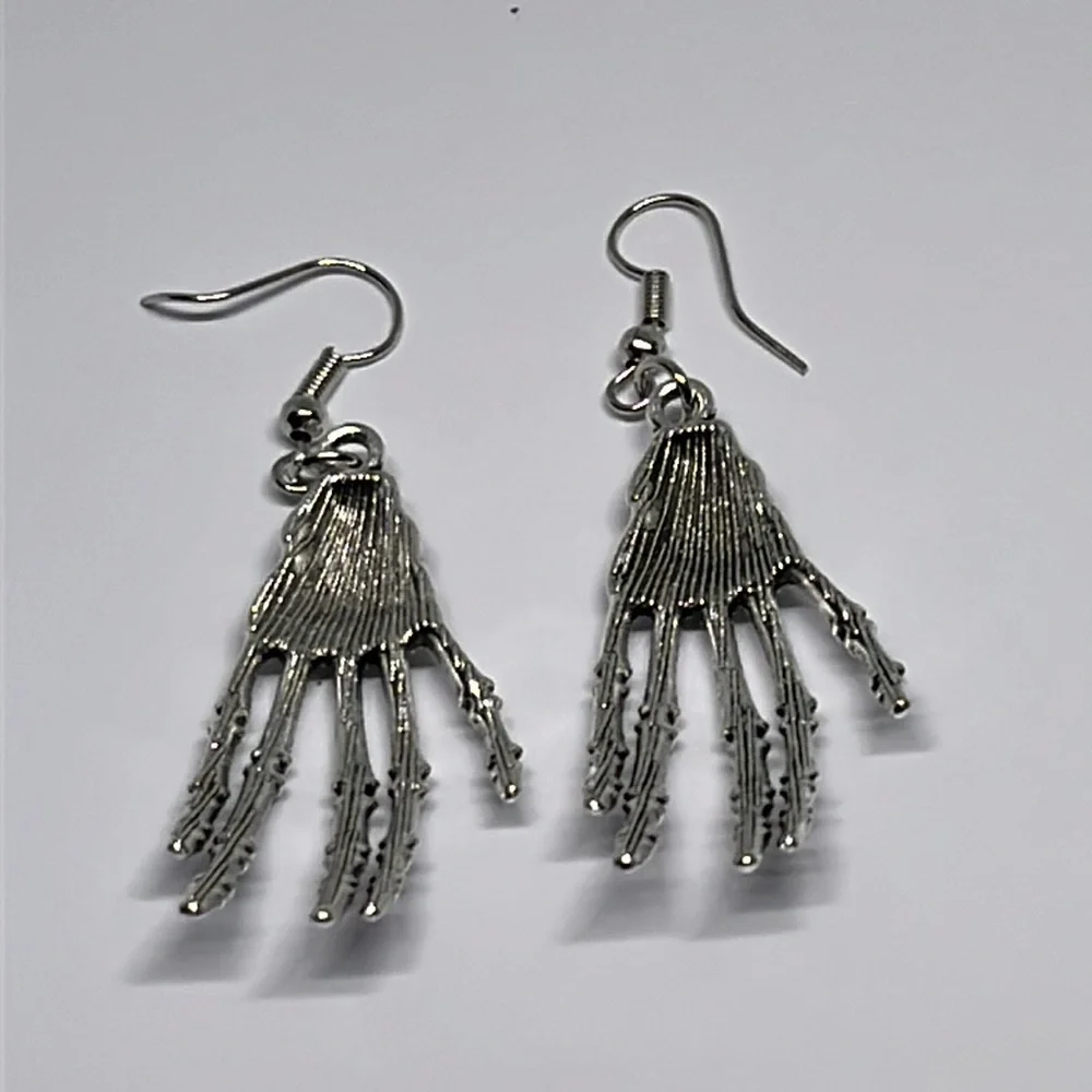 Earrings Skeleton Hands‎ Goth Gothic Halloween